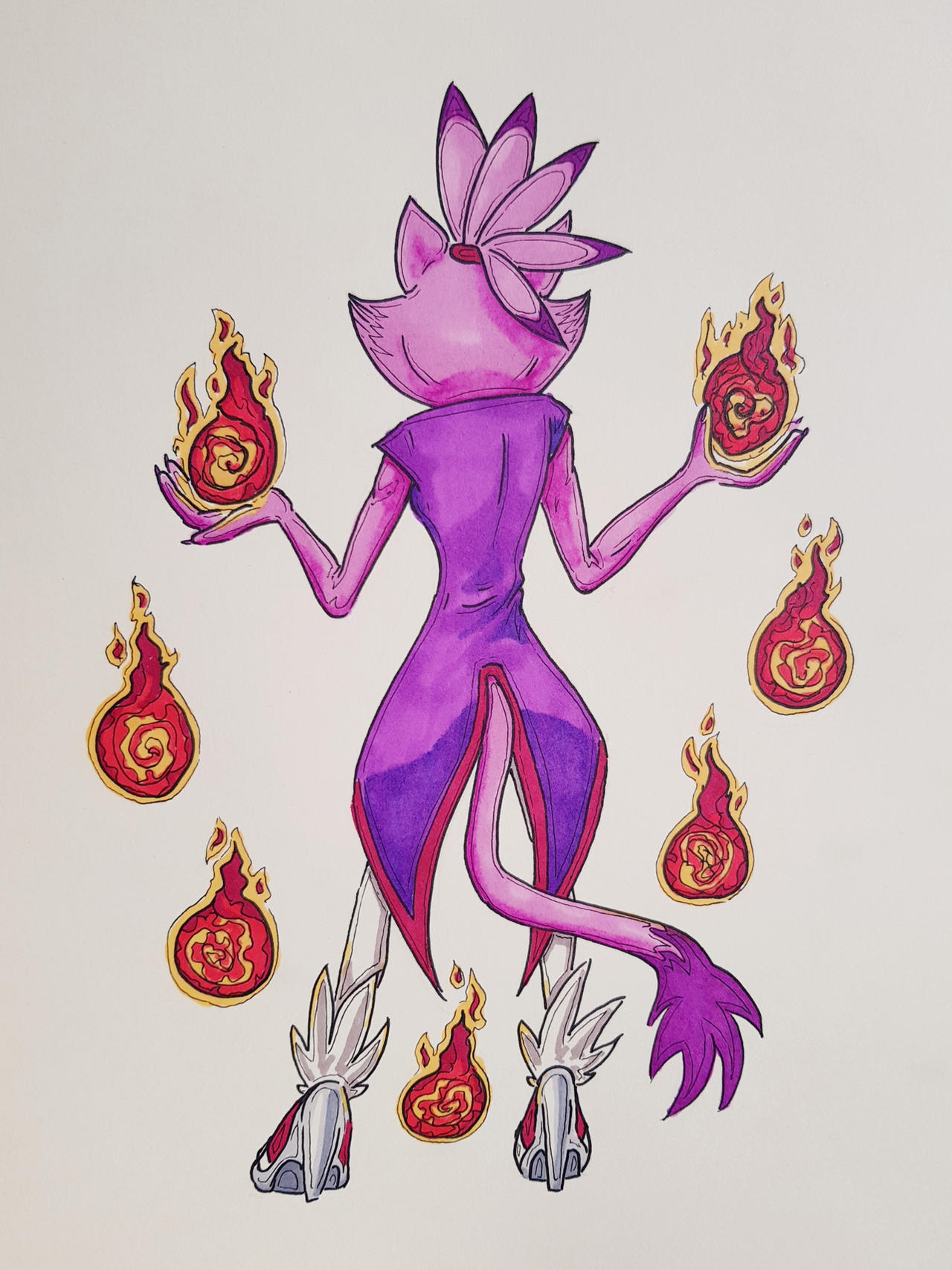 Blaze Keyed Deviantart Blaze redesign by MaxsMonsters on DeviantArt