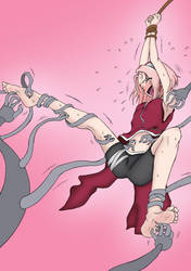Sakura Haruno Tickled (colored)
