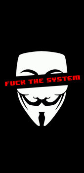 Anonymous F*ck the system gif wallpaper