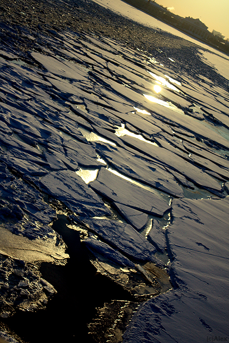 Sun in ice.