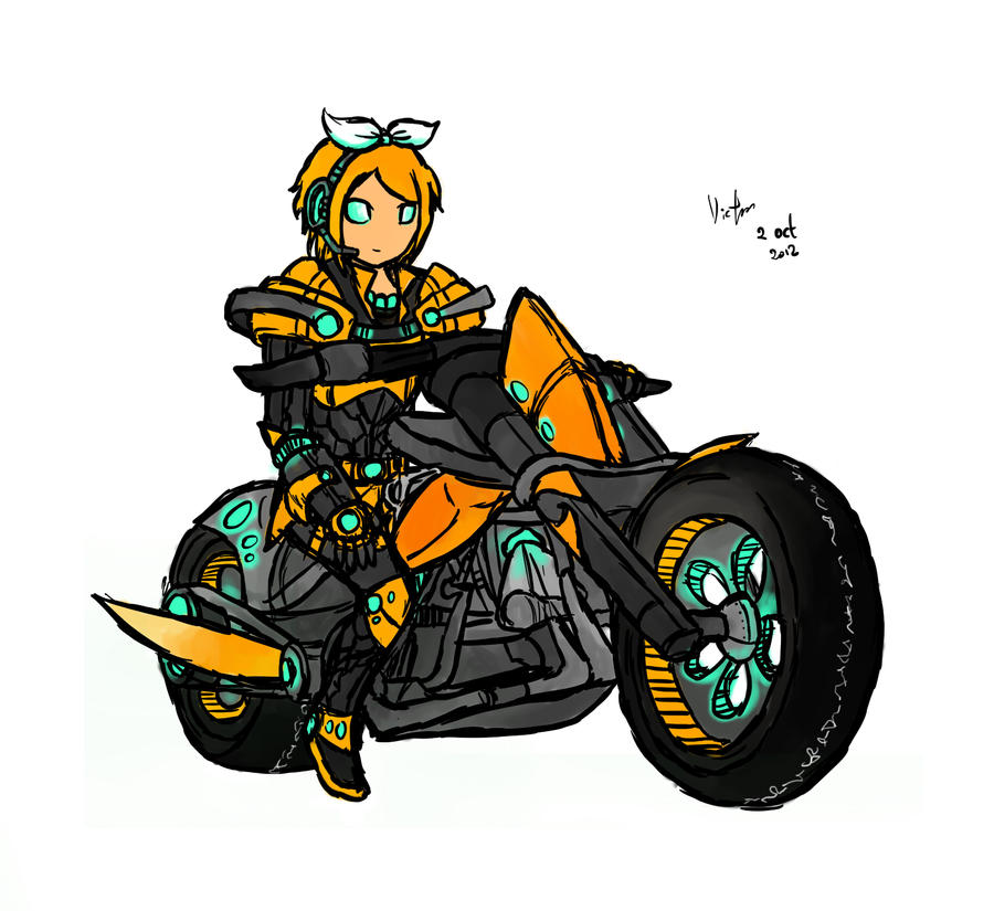 Rin On her Cool Ride by Vanguardias on DeviantArt