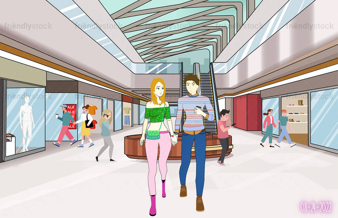 Endearing Stroll in the Mall by hectorcabz on DeviantArt