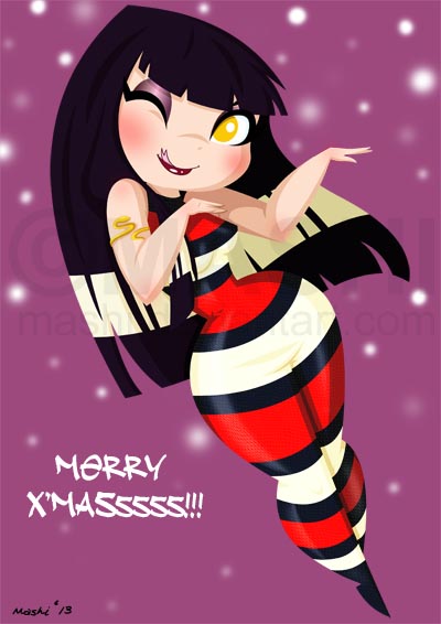 Snake Girl wishes Merry Christmas