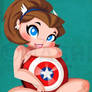 Pinup of Captain America theme