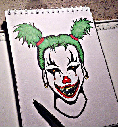 Evil Clown Girl By Jw2011 On Deviantart