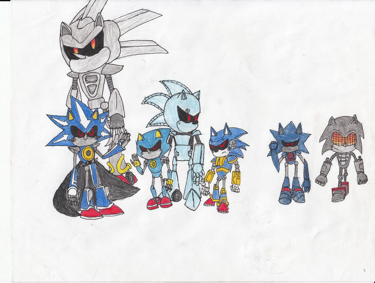metal sonic (sonic) drawn by laqiraly