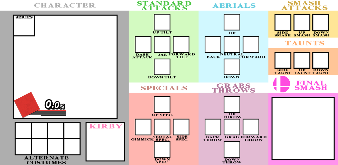 Ssb Move Set Super Smash Bros Moveset Template by Spyro2108 on DeviantArt