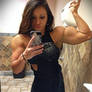 Muscle girl selfie