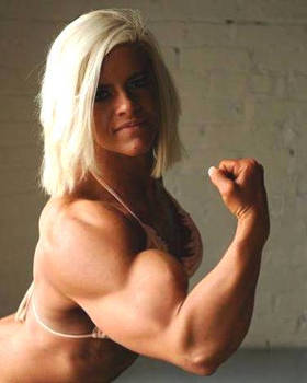 Massive biceps girl