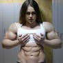 Locker room girl muscled