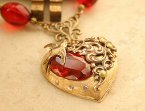 Romantic Victorian Heart Necklace