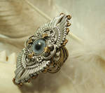 Gothic Winged Eye Ring by byrdldy
