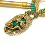 Gothic Necklace Emerald Dragon
