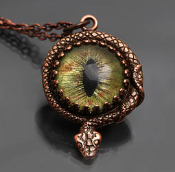 Snake Eye Snake Pendant Necklace