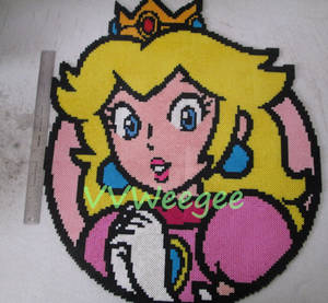 Peach Character Icon - SM3DW Beadsprite