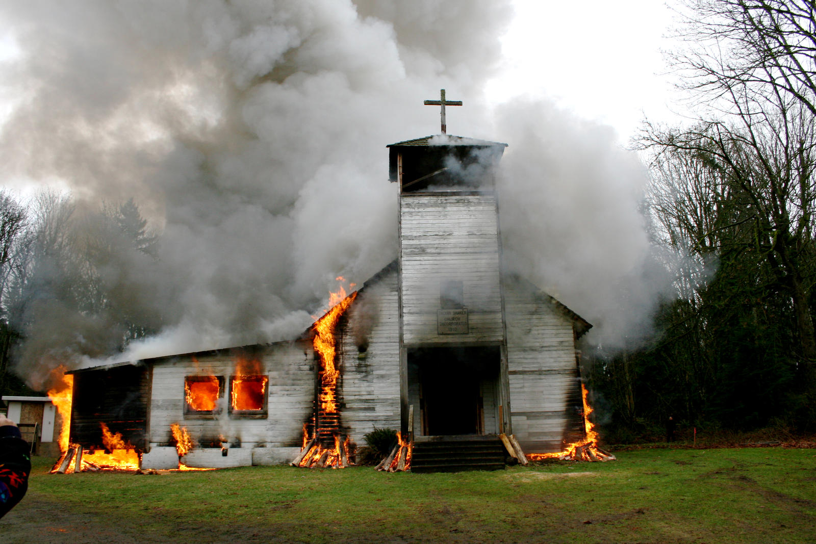 Burning Church Outsiders Fire Churches Shaker Deviantart Clip Down Burned U...