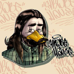 Artist's self portrait as a duck