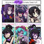 Six fanarts - Goth girls