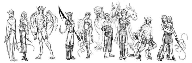 ZOMG ALL MY DROW CHARACTERS