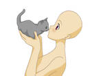 girl and kitten base