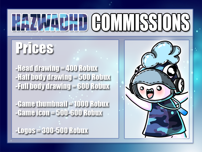 Roblox Commissions By Hazwadhd On Deviantart - roblox commissions group art