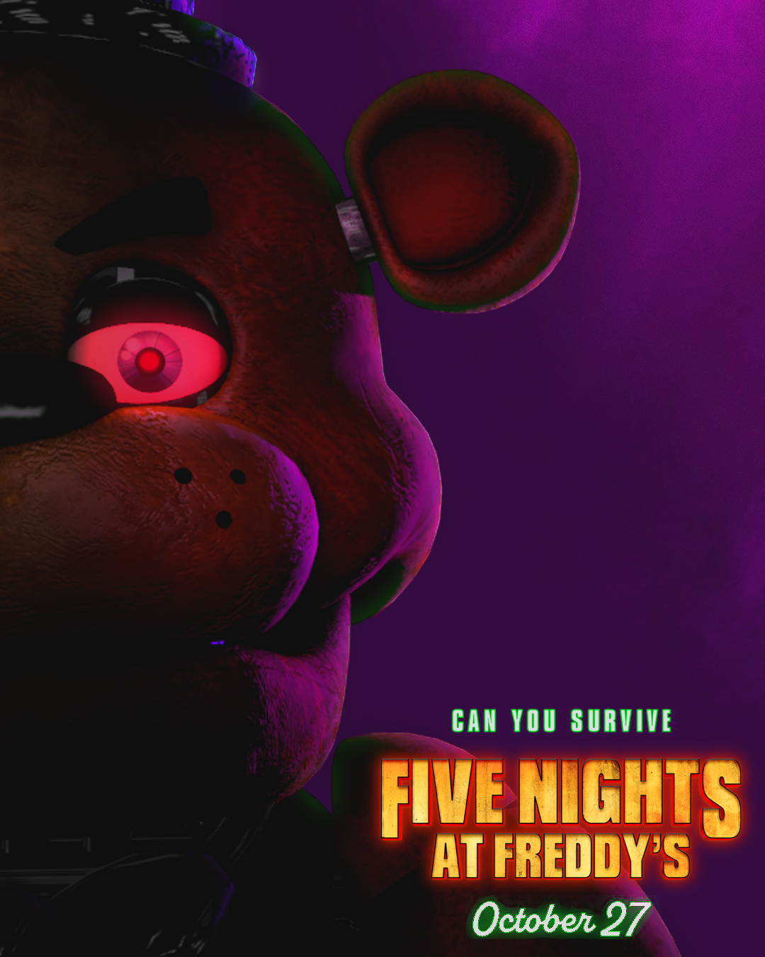 FNAF Movie Poster Of My Realistic FNAF 1 Models : r/fivenightsatfreddys