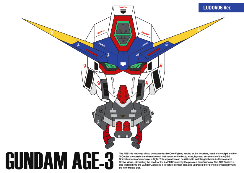 Gundam AGE-3 Head, Ludov06 Ver.