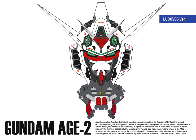 Gundam AGE-2 Head, Ludov06 Ver.