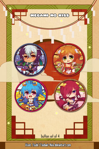 Megami no Kiss Button Set