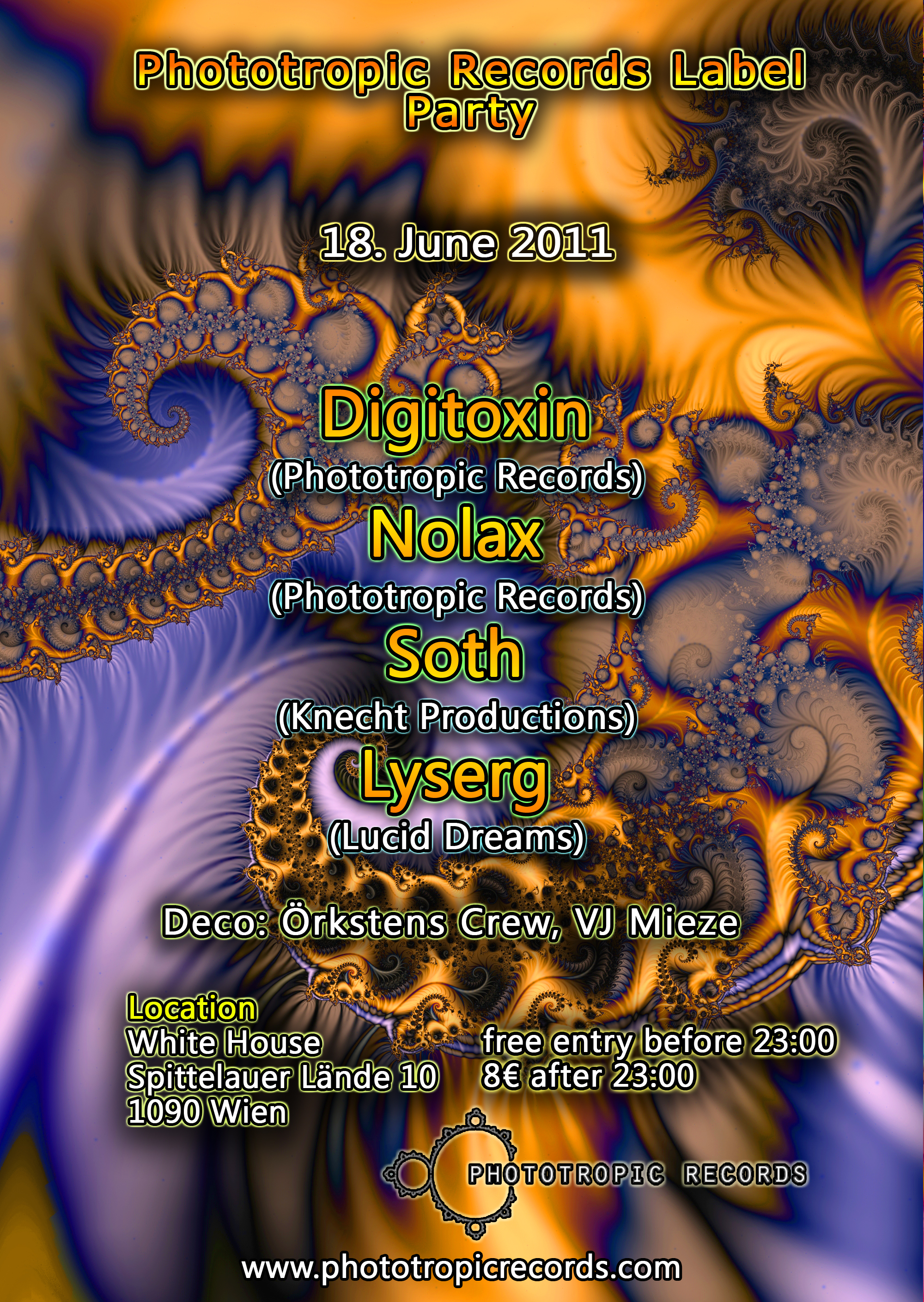 Phototropic Recs Party Flyer