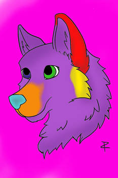 Rainbow gum wolf OC