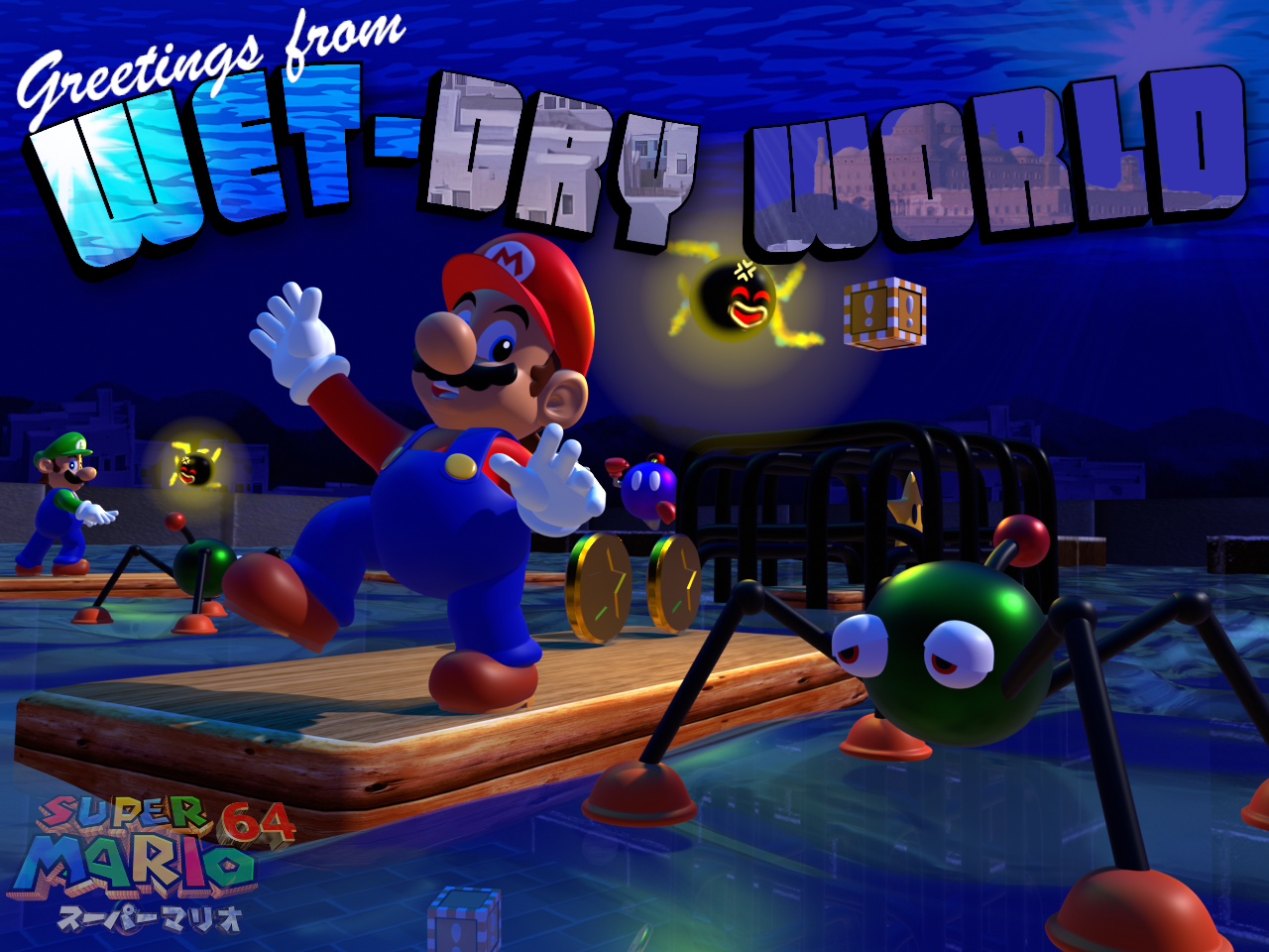 Super Mario 64: Wet-Dry World by momomario2 on DeviantArt