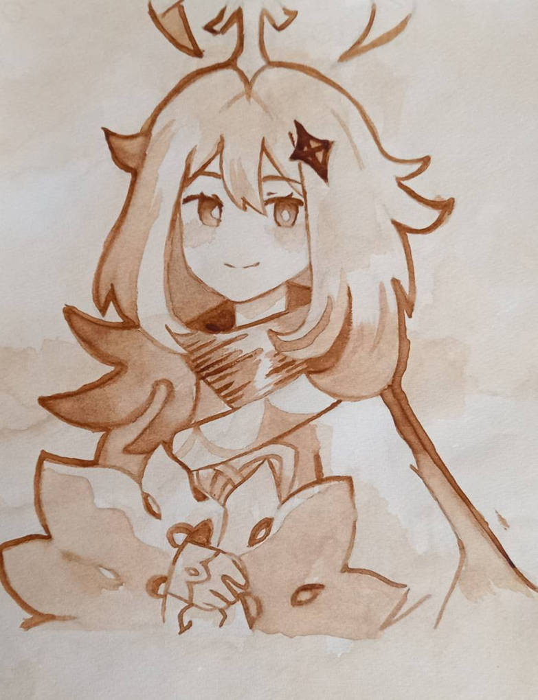 Paimon Writing Paimon by Albedo by Ryuubb on DeviantArt