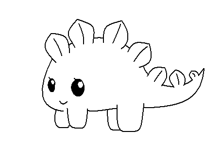 Imma Little Dino Line Art