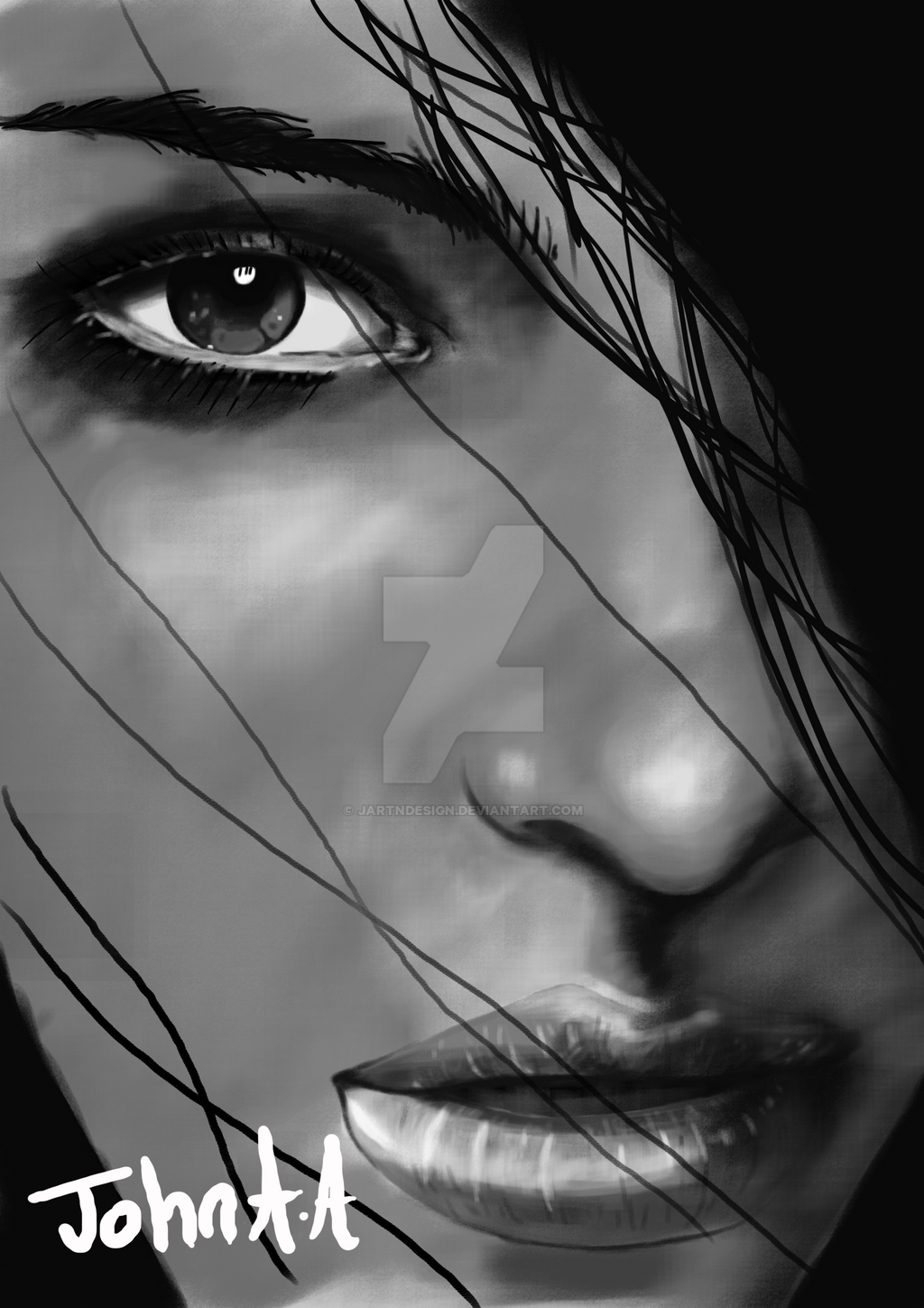 Half Face (Greyscale)