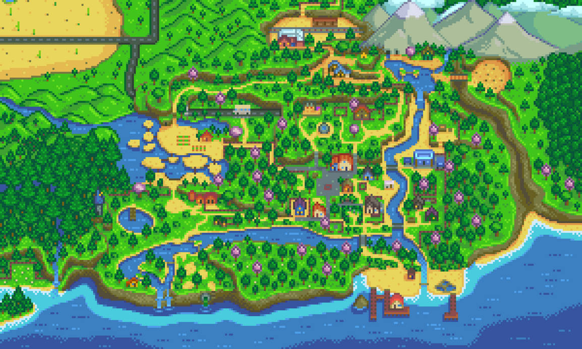 Map Rivellan Stardew Valley Riverland Farm World Map (10K) by EverStarArtz on DeviantArt