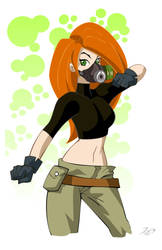Kim Possible and her gas mask by Juliefan21