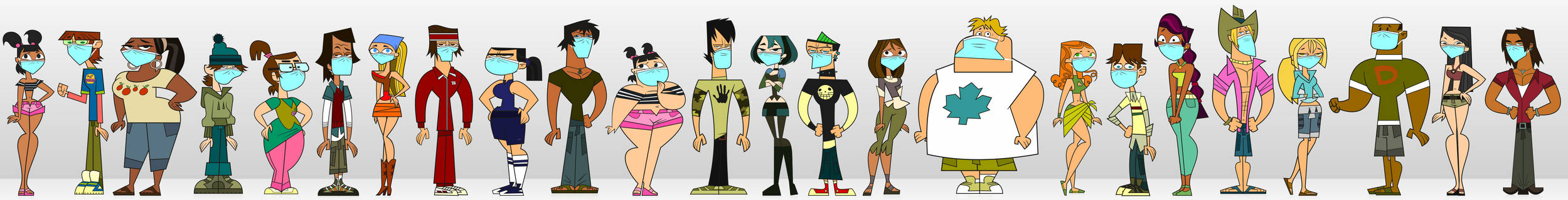 Surgical Masked Total Drama Contestants