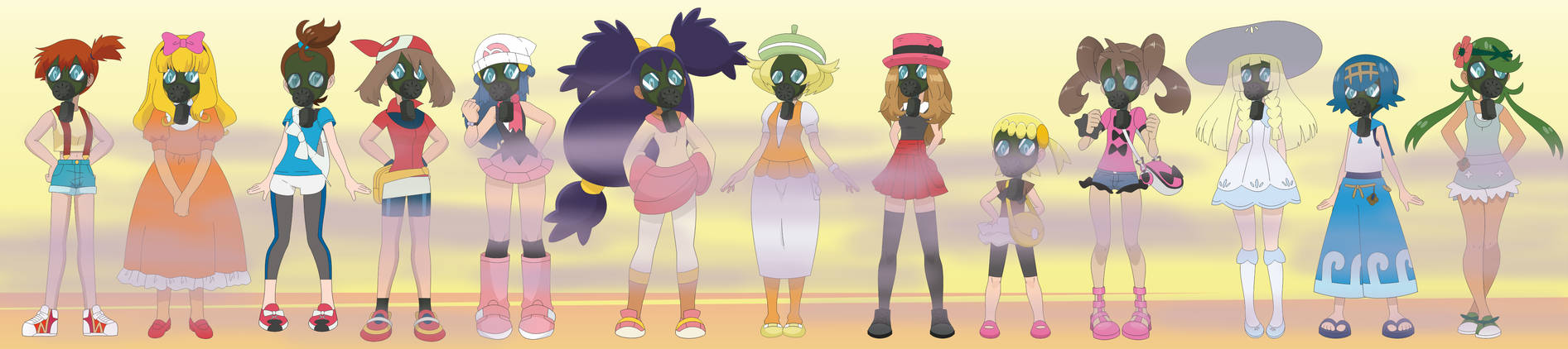 Pokemon Babes in Gas Masks