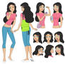 Paulina Sanchez TS-style model sheet