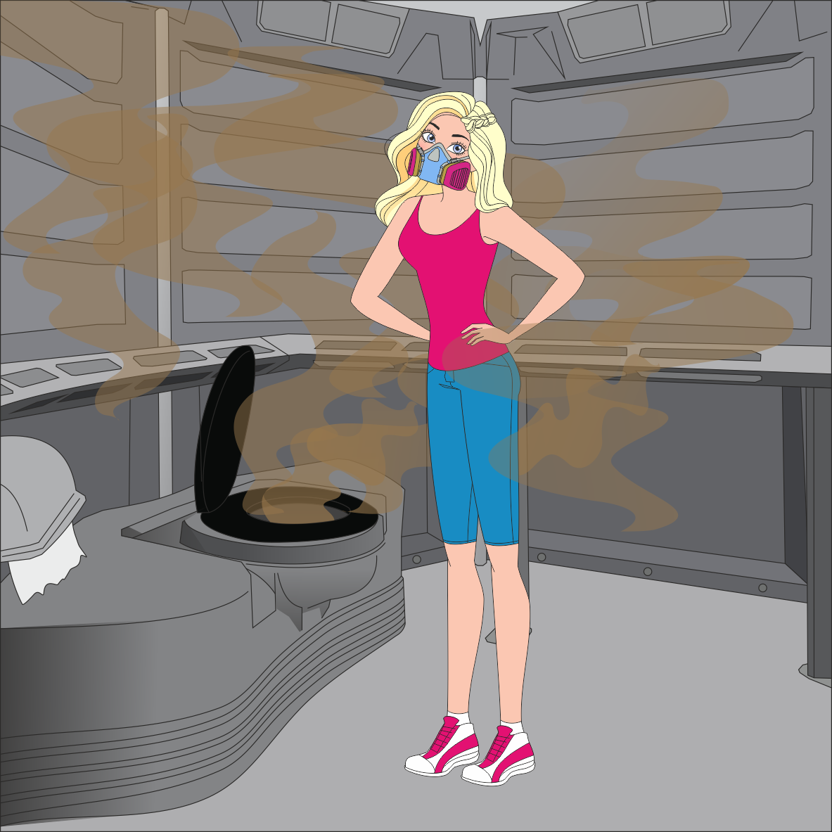 Barbie toilet deals cartoon