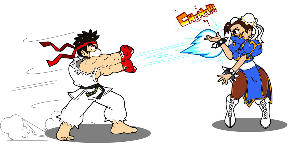 Masked Street Fighter - Ryu vs. Chun-Li by Juliefan21 on DeviantArt
