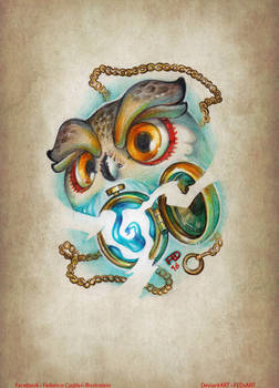 Time Owl - Tattoo sketch