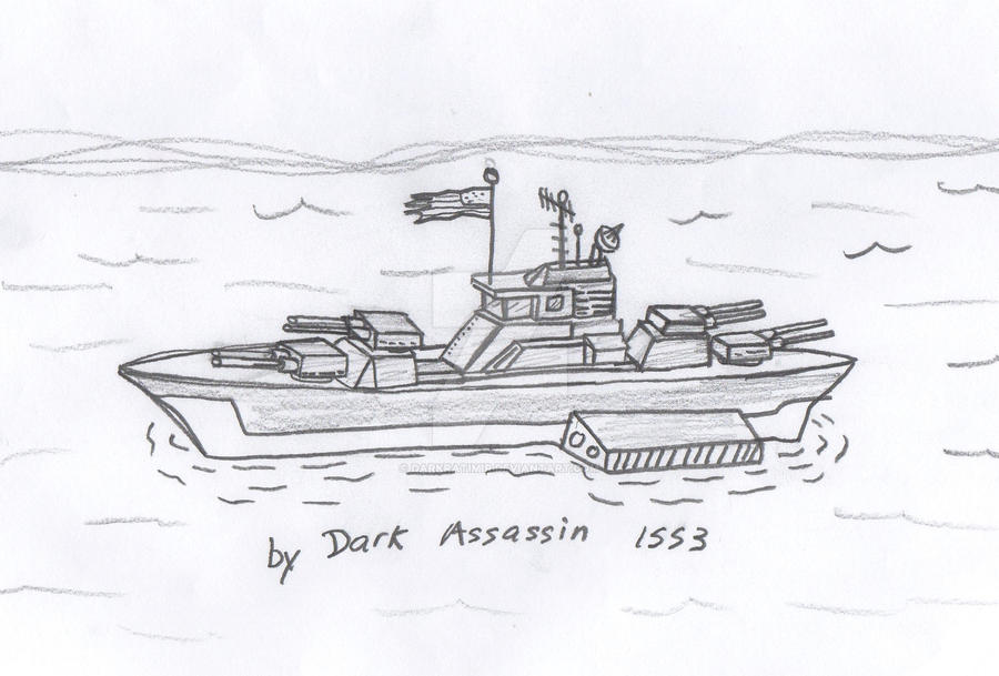 A Naval Ship Drawing by DarkRatimir on DeviantArt