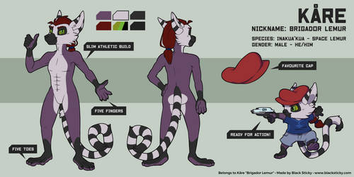 Space Lemur Reference Sheet [commission]