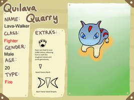 Lava-Walker Reference Sheet for Quilava Quarry