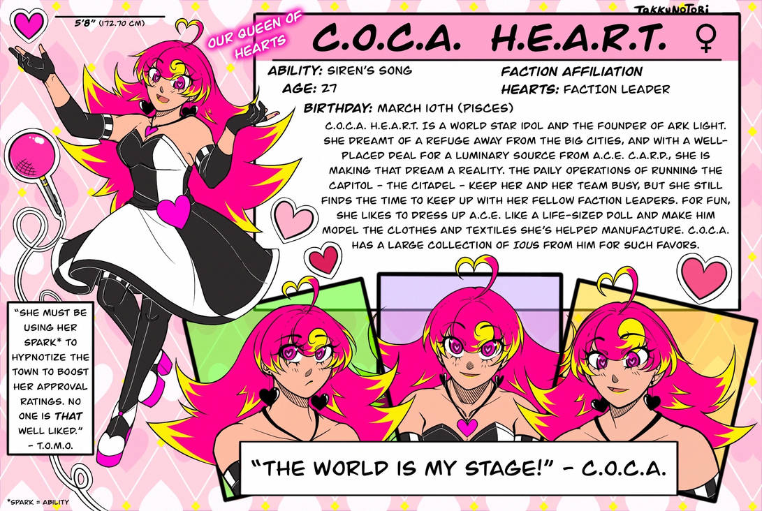 Character Infocard Examples Character Info Card: C.O.C.A. by TakkuNoTori on DeviantArt