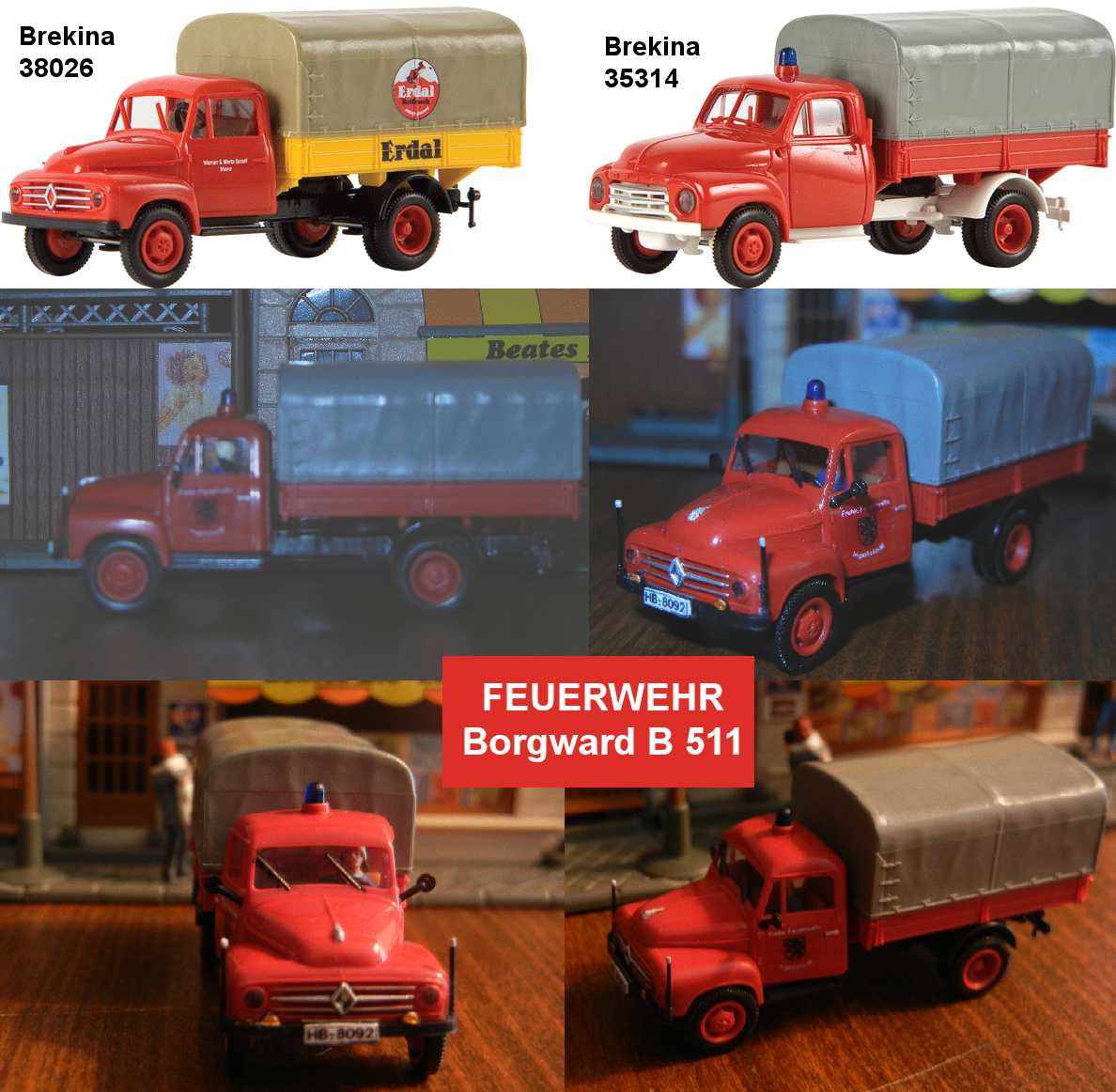 Feuerwehr Borgward B 511 (HO Scale)