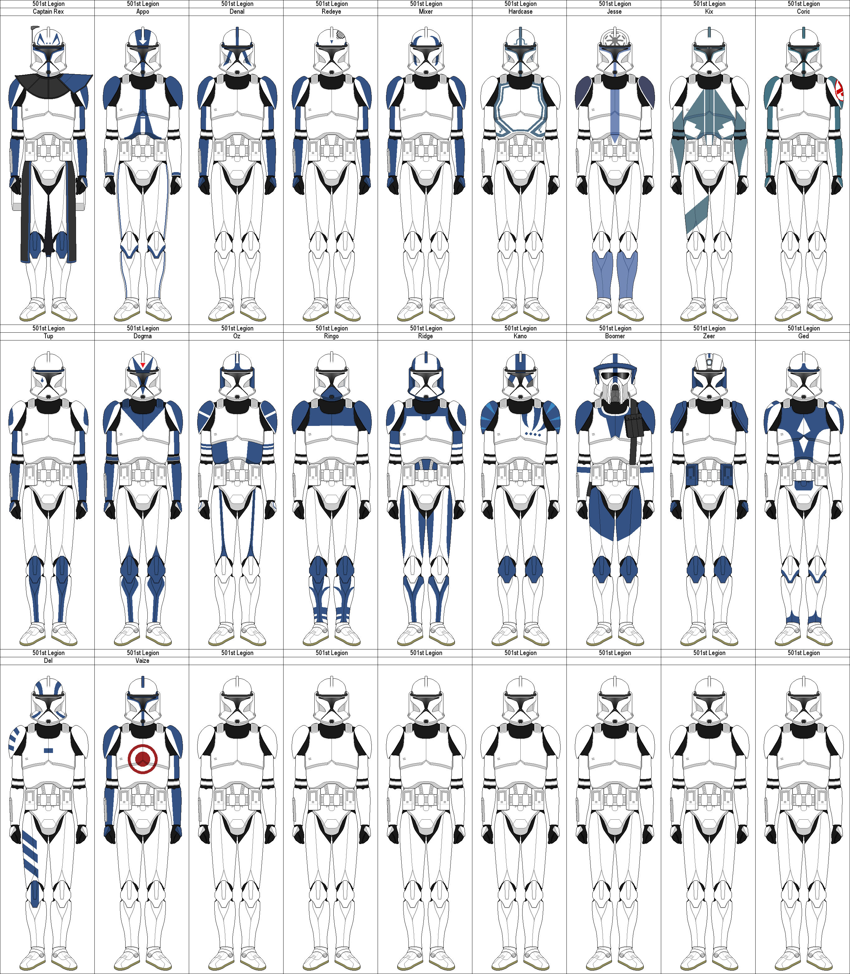 Phase 1 501st Clones by MarcusStarkiller on DeviantArt