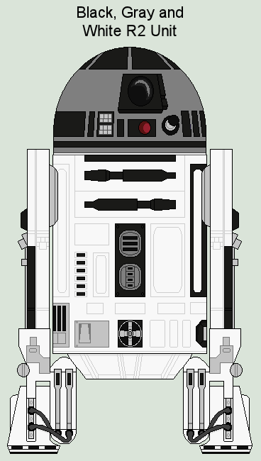 Grey R2 Unit Black, Gray and White R2 Unit by MarcusStarkiller on DeviantArt